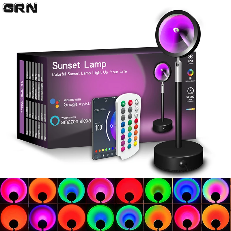 Smart Home Room - مصباح غروب الشمس الذكي LED ،
