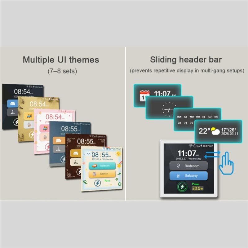 Smart Home Zigbee - مجموعة بالجملة: مفتاح ذكي بشاشة لمس