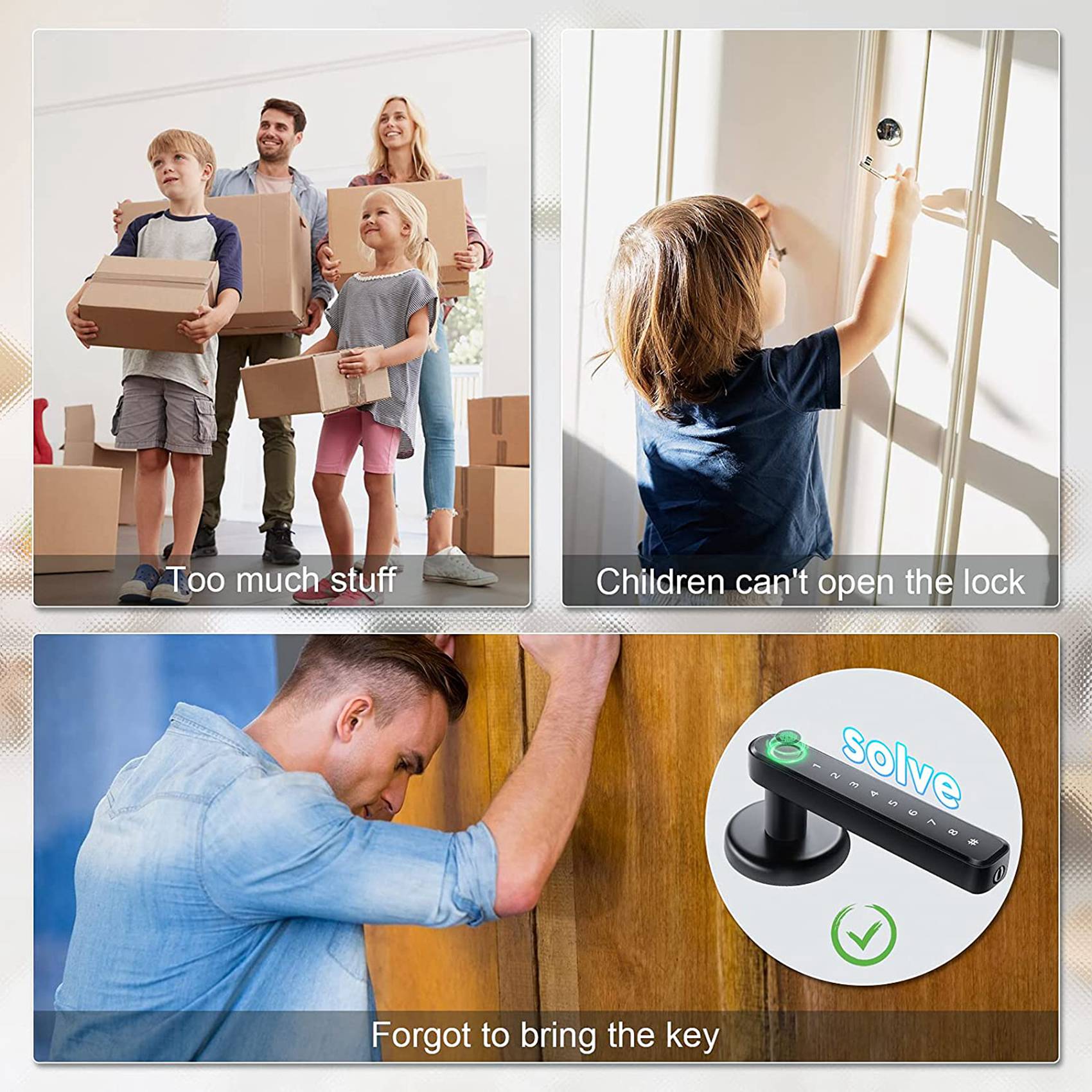 Smart Home Hotel - T36C 2X بصمة قفل الباب الذكي