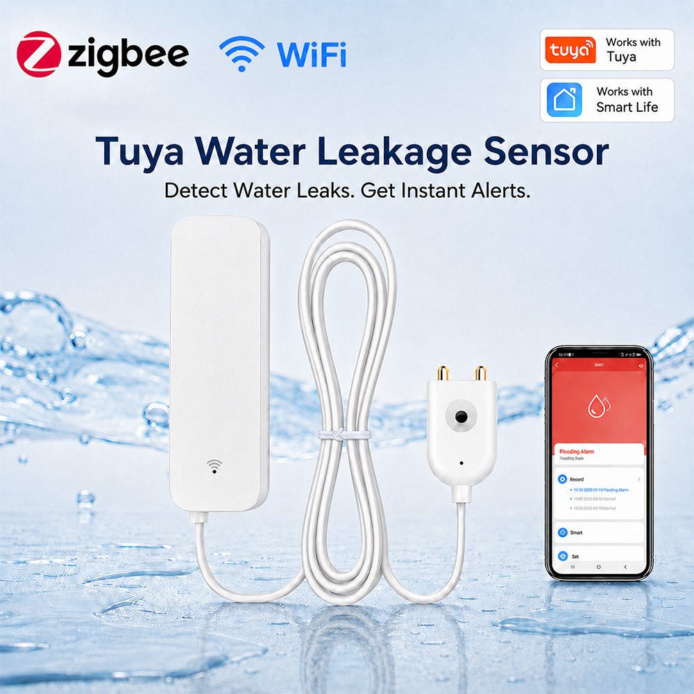 Smart Home Wiz - جهاز استشعار تسرب المياه بتقنية ZigBee