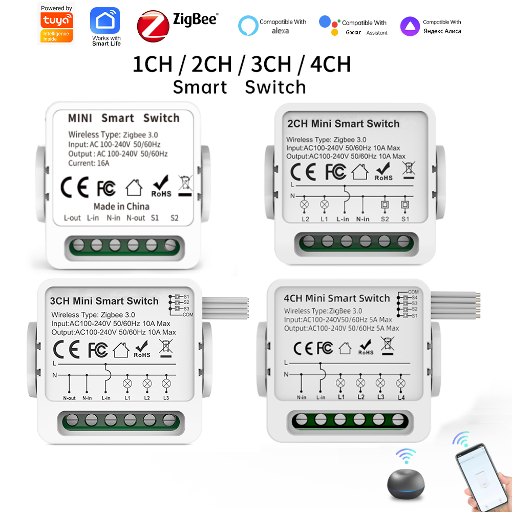Smart Home Zigbee - مفتاح ذكي Tuya Zigbee 3.0 بـ
