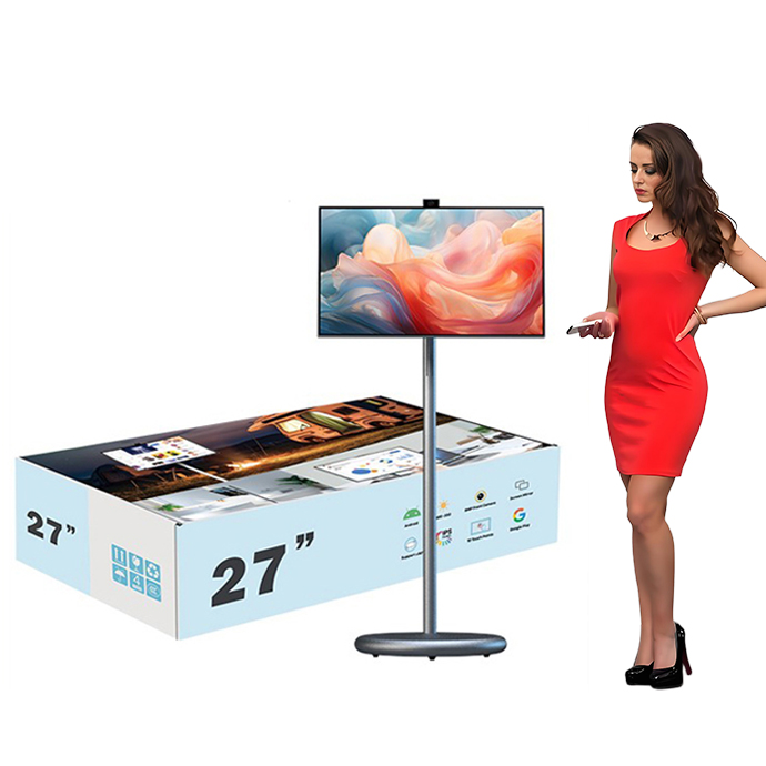 Smart Home Tv - شاشة تلفزيون ذكية محمولة مع حامل،