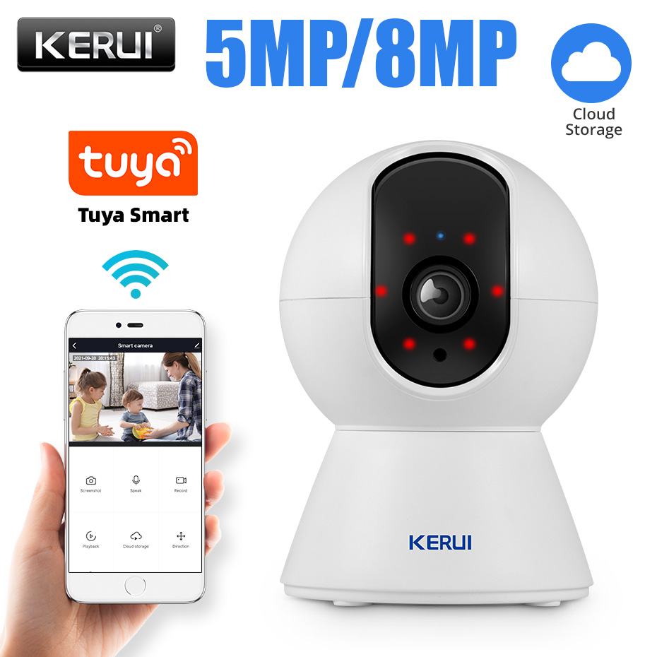 Smart Home Cctv Camera - كاميرا KERUI 8MP/5MP 4K WiFi IP