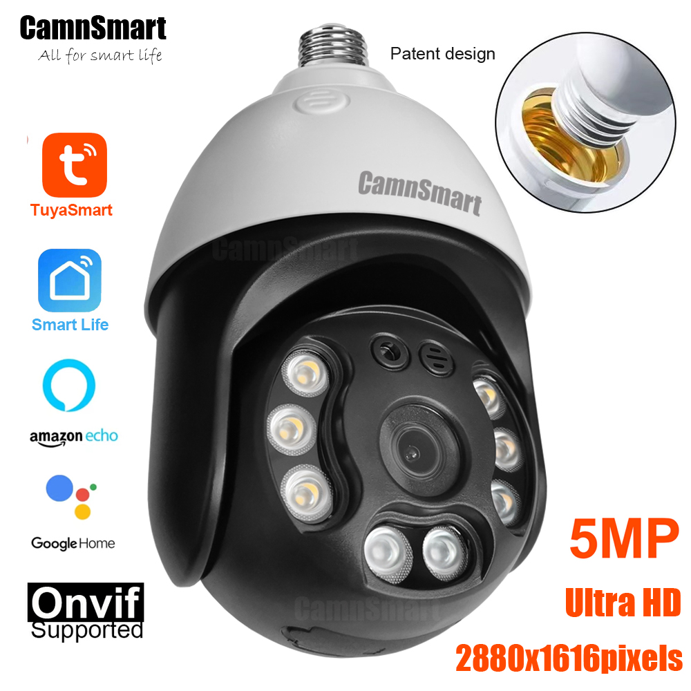 Smart Home Cctv Camera - Camnsmart Tuya 5MP Alexa Wifi Bulb