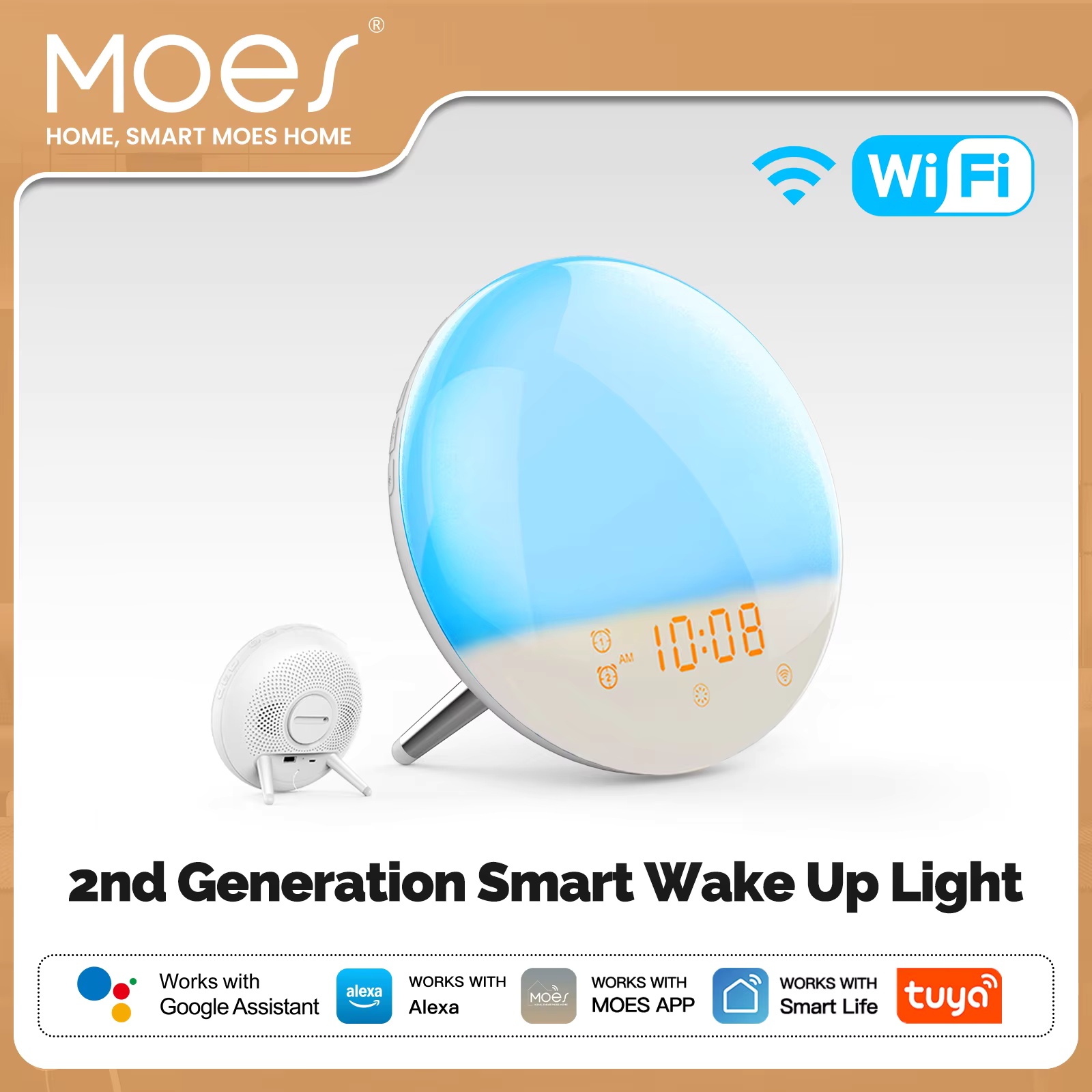 Smart Home Simulation - ساعة منبه ذكية من MOES مع