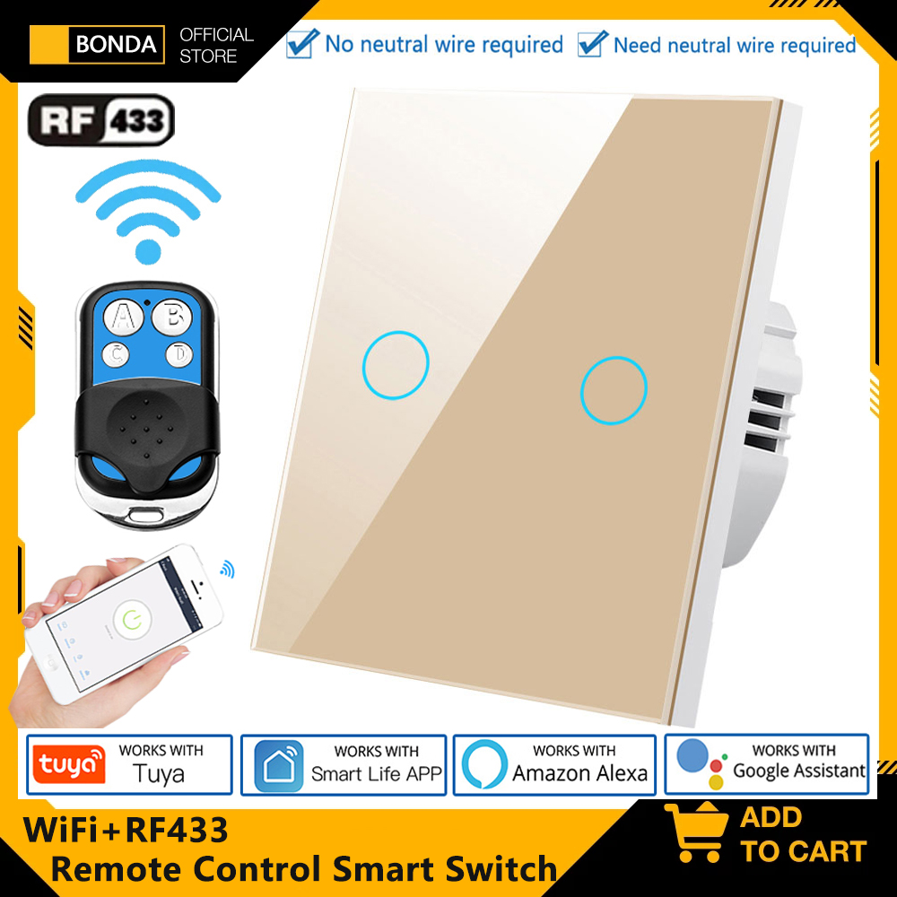 Smart Home Lighting - Tuya EU WiFi + RF433 مفتاح