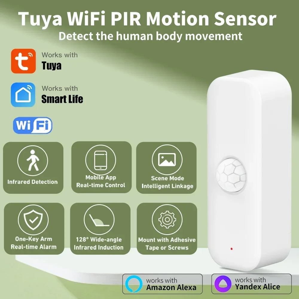 Smart Home Wiz - Tuya WiFi محس حركة PIR الذكية