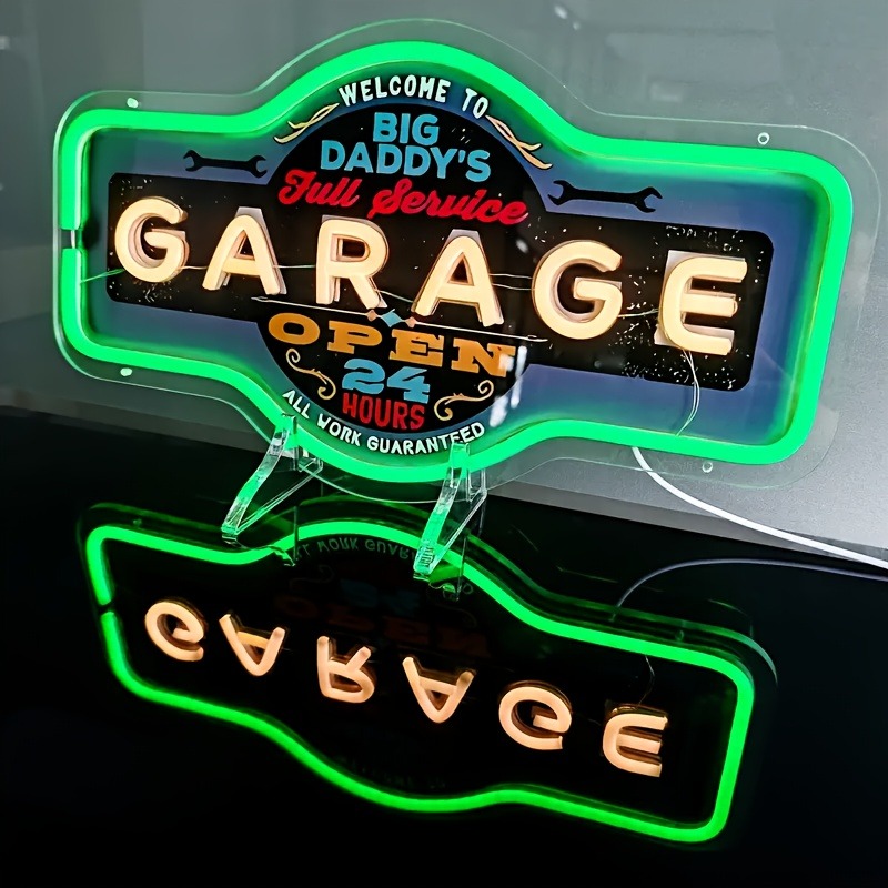 الرجعية المرآب LED النيون الأش - مراجعة Smart Home Poster وسعره