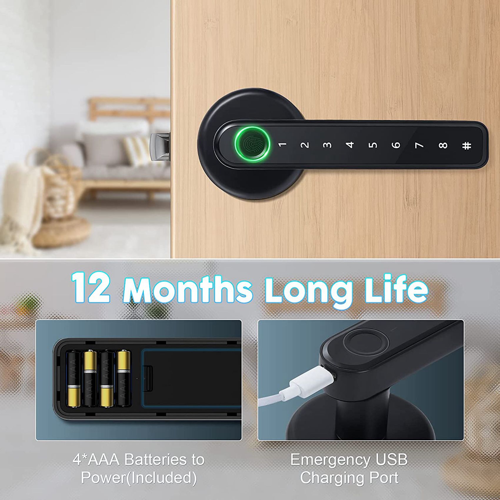 T36C 2X بصمة قفل الباب الذكي م - مراجعة Smart Home Hotel وسعره