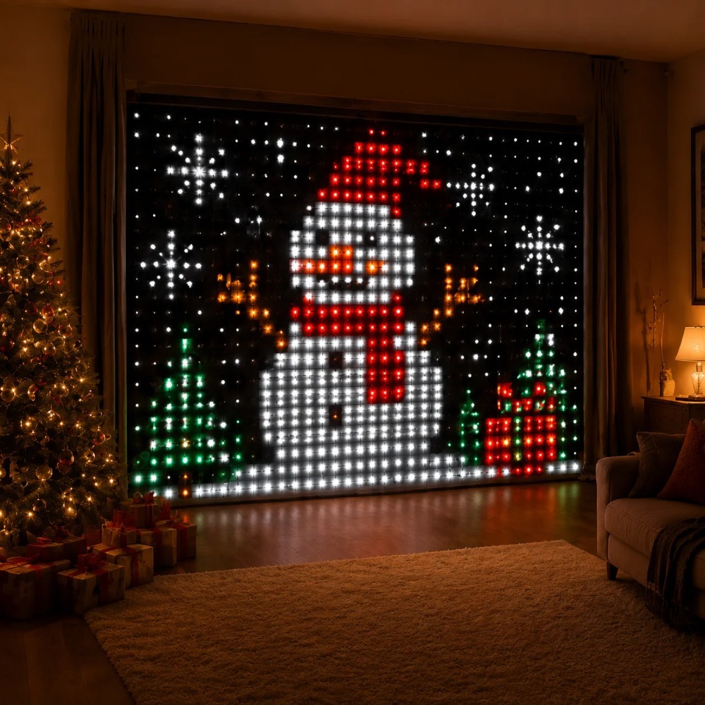 ستائر إضاءة LED بكسل مع تحكم ع - مراجعة Smart Home Lighting وسعره