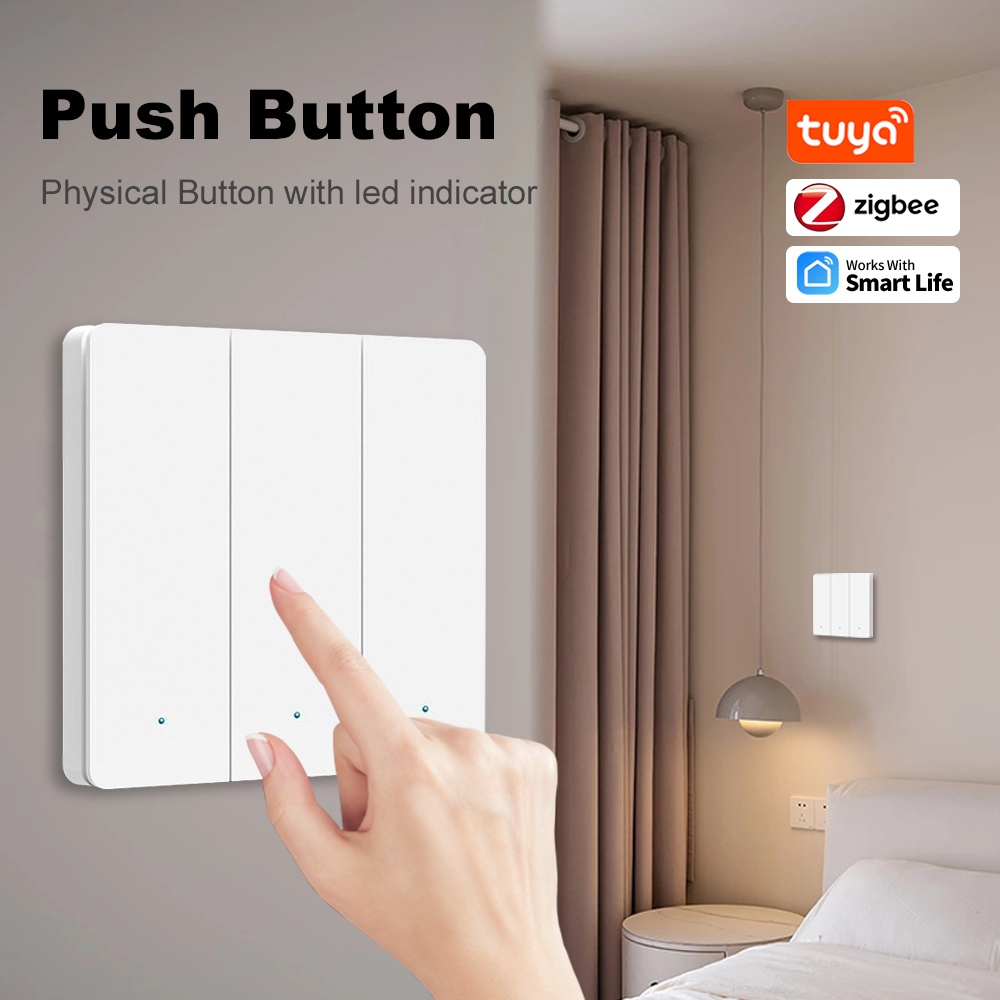 مفتاح ضغط ذكي ZigBee بـ 1 أو 2 - مراجعة Smart Home Zigbee وسعره