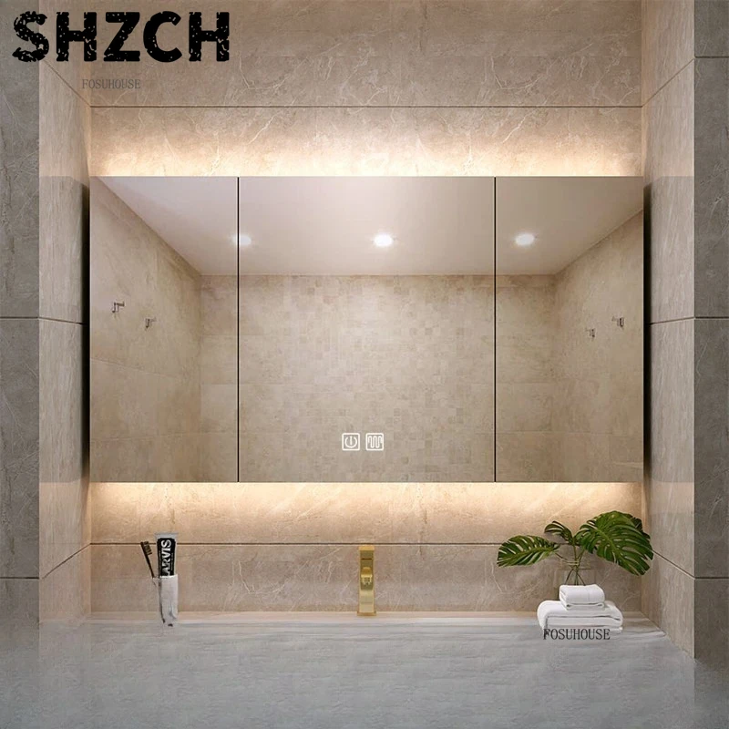 مرآة حمام عصرية سميكة مع خزانة - مراجعة Smart Home Room وسعره