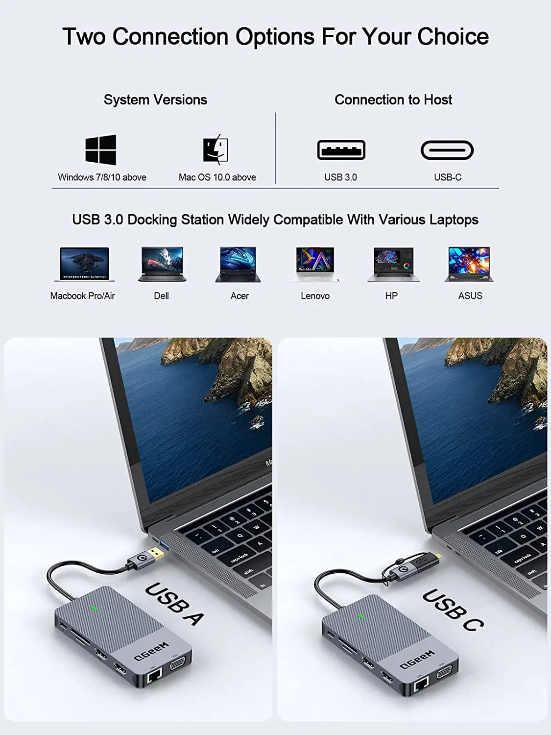 محطة إرساء QGeeM USB 3.0، محور - مراجعة Smart Home Hub 2 وسعره